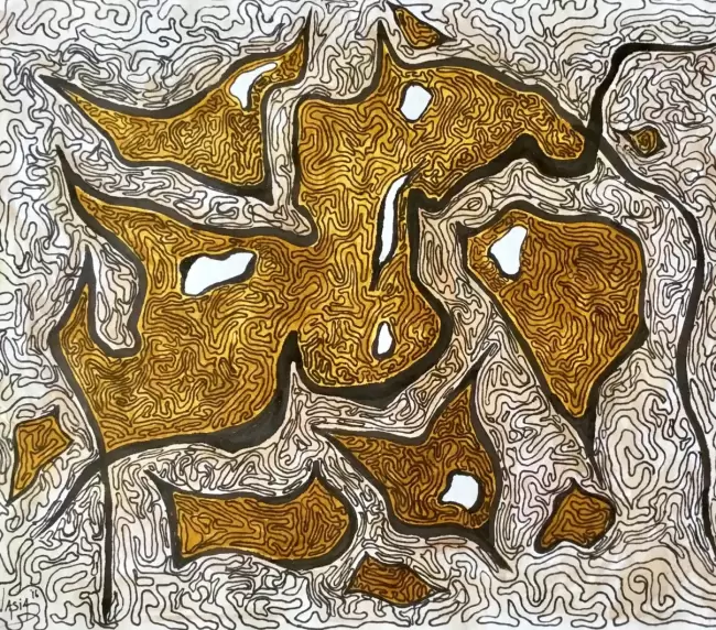 Agamemnon’s Mask ink on paper 21x30 www.itsimmortal.com